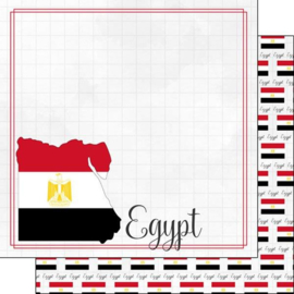 Egypt - Adventure Border - dubbelzijdig scrapbook papier