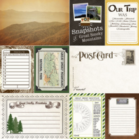 Great Smoky Mountains - Journal - 12x12 dubbelzijdig scrapbookpapier