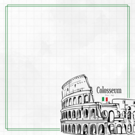 Colosseum Adventure  - dubbelzijdig scrapbook papier