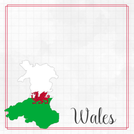 Wales Adventure border - dubbelzijdig scrapbook papier