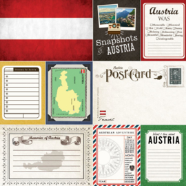 Oostenrijk / Austria scrapbook papier - 12 x 12 inch - scrapbook customs