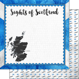 Sights of Scotland - dubbelzijdig scrapbook papier