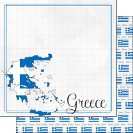 Greece Adventure border - dubbelzijdig scrapbook papier