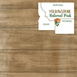 Yellowstone National Park / Wyoming - dubbelzijdig scrapbook customs - 12x12 inch
