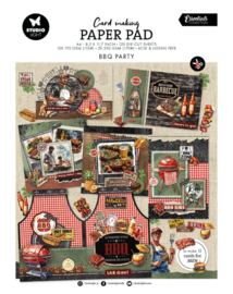 BBQ diecut card making  kaarten – A4 -  12 kaarten in 3 formaten