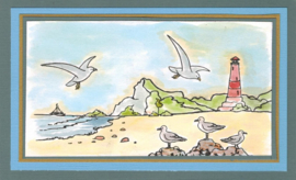 Meeuwen / Seagulls - clear stempelset - 15 x 20 cm