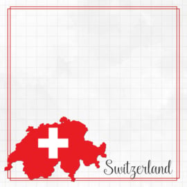 Zwitserland Adventure Border - thema papier - 30.5 x 30.5 cm