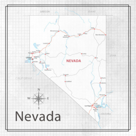 Nevada - Adventure Map - 12x12 scrapbookpapier