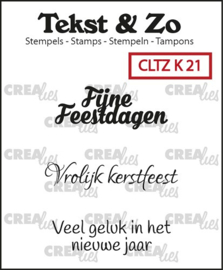 Kerstwensen Clearstamp Set - Crealies Tekst & Zo