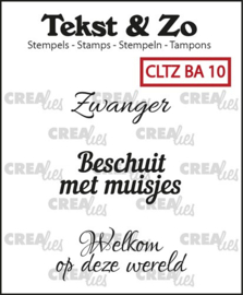 Crealies Nieuw Begin Baby Clearstamp - Tekst&Zo Serie