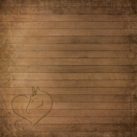 Western Elegance Scrapbookpapier 30.5x30.5cm – Cowboy & Paard Motief, Dubbelzijdig