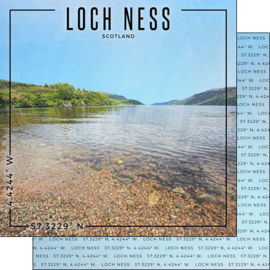 Loch Ness - Scotland - dubbelzijdig scrapbook papier