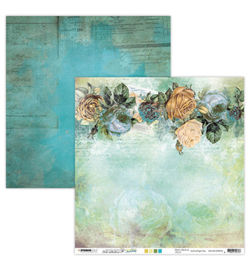 Jenine's Mindful Art Collection  - Bloemenborder/groen teksten - dubbelzijdig scrapvel