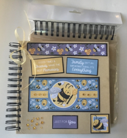 8 x 8 Inch klein spiraal scrapbook album met 25 witte vellen
