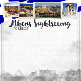 Athens Sightseeing - Griekenland/Athene - dubbelzijdig scrapbook papier