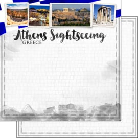 Athens Sightseeing - Griekenland/Athene - dubbelzijdig scrapbook papier