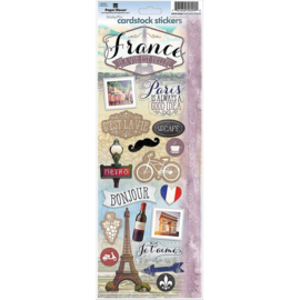 France la Vie est belle Parijs Scrapbook thema  decoratie stickers