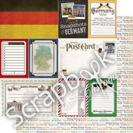 Duitsland Germany travel journaal - papier 30 x 30 - scrapbook customs