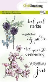 CraftEmotions Condoleance Clearstamps - Voor Troostrijke Kaarten