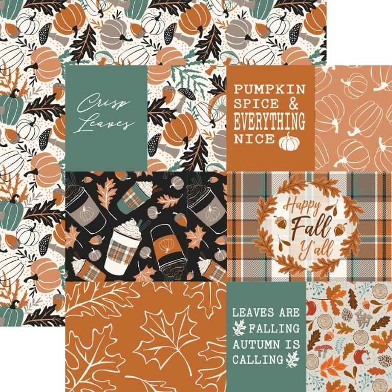 Herfst Scrapbookpapier 12x12 – Paperhouse Pompoenen & Labels
