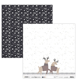 Ultimate scrap collection Studio Light - Rendieren: Dubbelzijdig scrapbook papier (30.5 x 30.5 cm) met afbeeldingen van kerst rendieren
