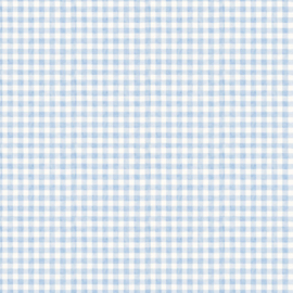 Baby boy footprints met plaid - dubbelzijdig scrapbookpapier - 30.5 x 30.5 cm