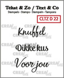 Divers 22 / Crealies Clearstamp / Tekst&Zo(NL) woorden 3cm breed 1 cm hoog