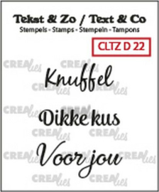 Crealies Divers 22: Compacte Liefdesteksten Set - 3x1 cm voor Hartverwarmende Creaties