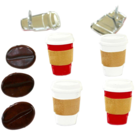 Drinken - Koffie - assorti thema brads 12 stuks