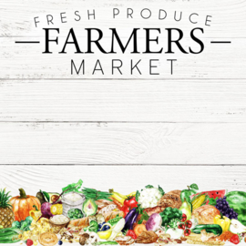 Fresh Produce Farmers Market Scrapbook Papier 12 x 12 inch