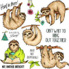 Luiaards / Sloths Clear Stamps: Creativiteit & Kalmte in 13 Designs - 15 x 20 cm