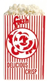 Popcorn scrapbook decoratie van papier 5 x 8.5 cm