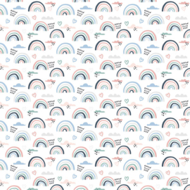 Rainbow Baby met regenbogen - dubbelzijdig scrapbookpapier - 30.5 x 30.5 cm