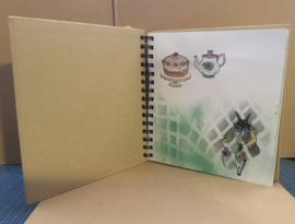 8 x 8 Inch klein spiraal scrapbook album met 25 witte vellen