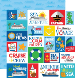 Carta Bella 6x6 paper pad Bon Voyage Cruise – dubbelzijdig scrapbookpapier 24 vellen