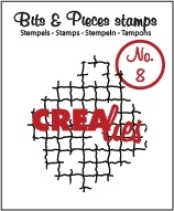 Achtergrond Stempel Broken Mesh - Crealies Bits en Pieces 5 x 4 cm