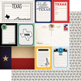 Texas - Vintage Journal - 12x12 scrapbookpapier