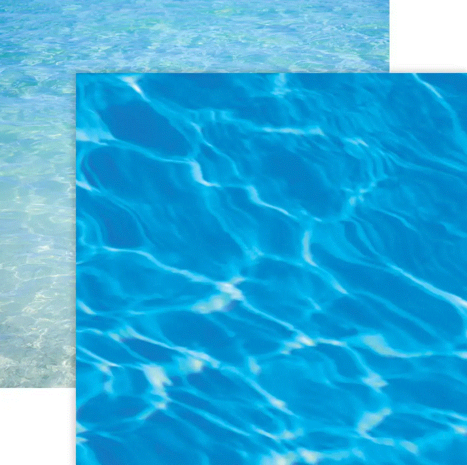 Pool water - dubbelzijdig 30,5 x 30,5 cm scrappapier