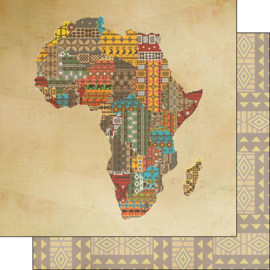 Africa scrapbookpapier Shape Safari 30.5x30.5 cm