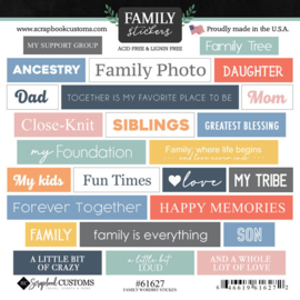 Travel stickers Family Familie 15x15 cm