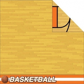 Basketbal veld sporthal vloer papier 30.5 x 30.5 cm dubbelzijdig