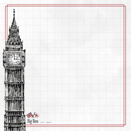 Big Ben Adventure - Dubbelzijdig Scrapbook Papier