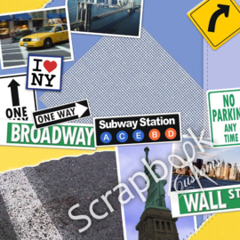 New York Street - scrapbook papers