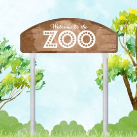 Welcome to the Zoo Watercolor Dubbelzijdig Scrapbookpapier