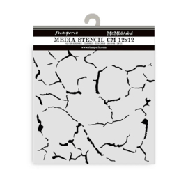 Stamperia Mix Media Stencil – Gebarsten Patroon 12x12 cm