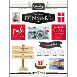 Country Stickers Denmark Denemarken 15x20 cm