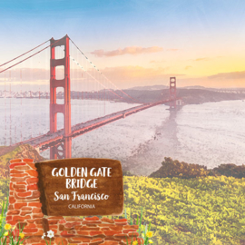 Golden Gate Bridge  SF- dubbelzijdig 12x12 Paper