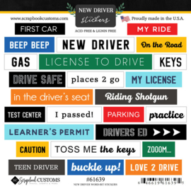 Travel stickers New Driver Rijbewijs 15x15 cm