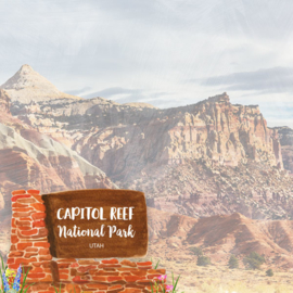 Capitol Reef National Park / Utah - dubbelzijdig scrapbook papier - 12x12 inch