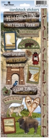 Yellowstone NP Scrapbook thema stickers